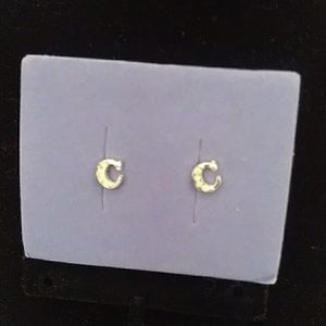 Avon Pave Initial Earrings